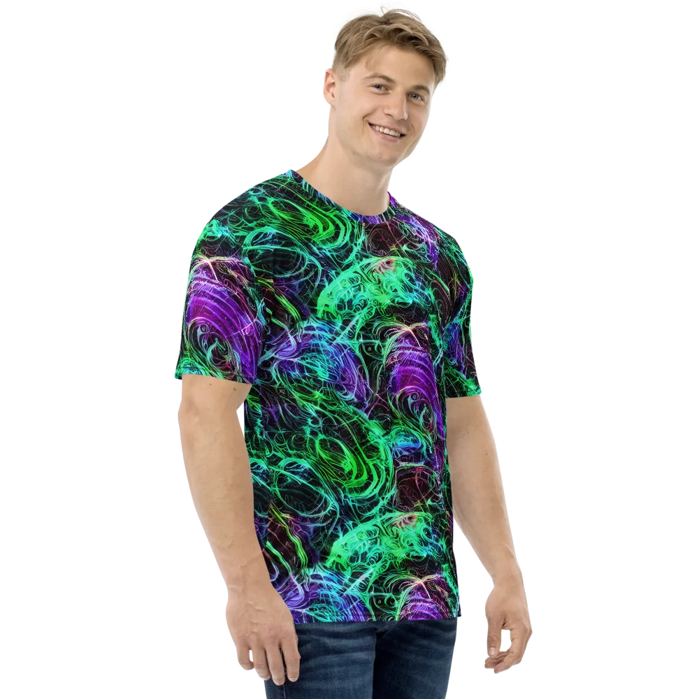 Midnight Bioflux on Men's Crew Neck T-Shirt — Right