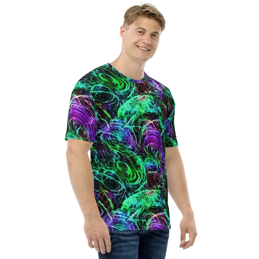 Midnight Bioflux on Men's Crew Neck T-Shirt — Right