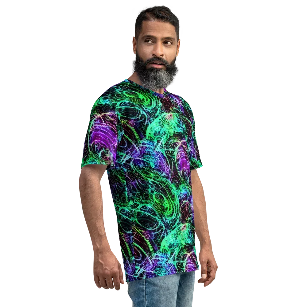 Midnight Bioflux on Men's Crew Neck T-Shirt — Right