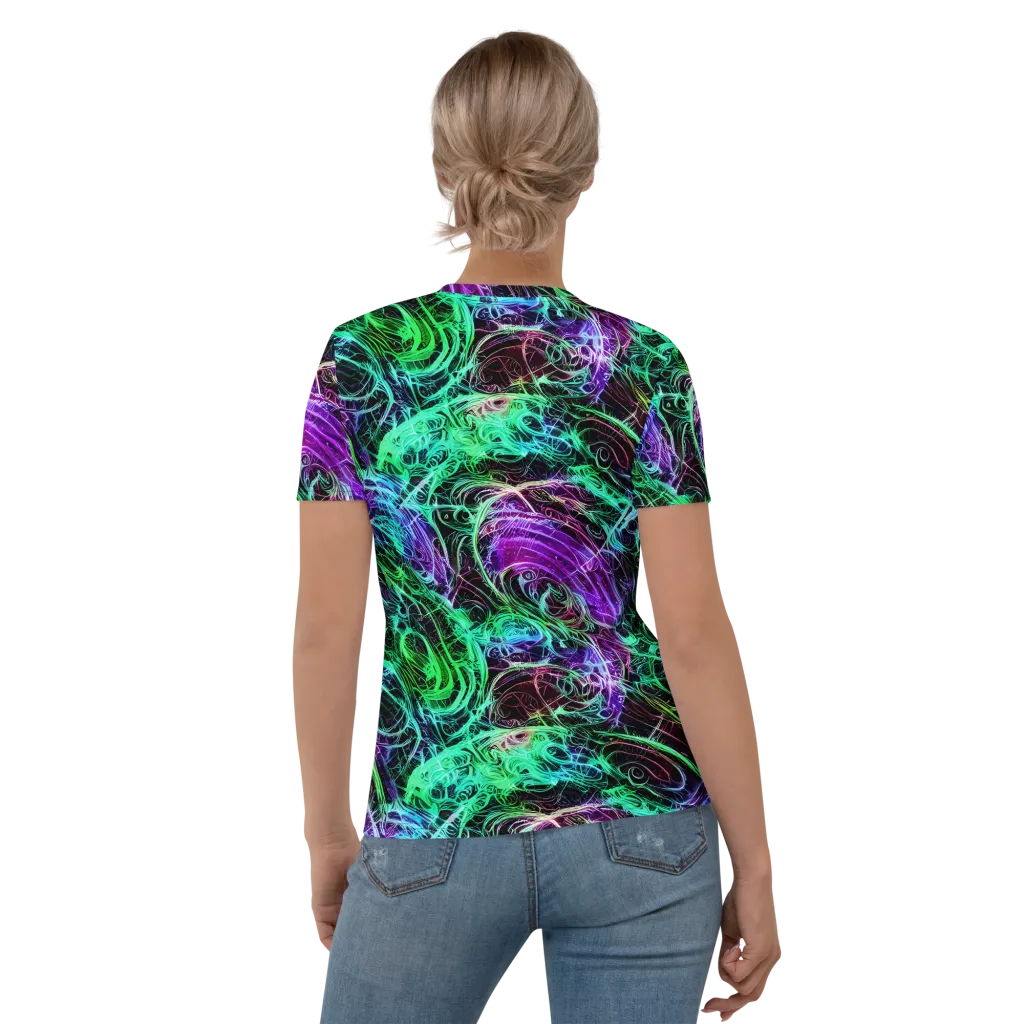 Midnight Bioflux on Women's Crew Neck T-Shirt — Back