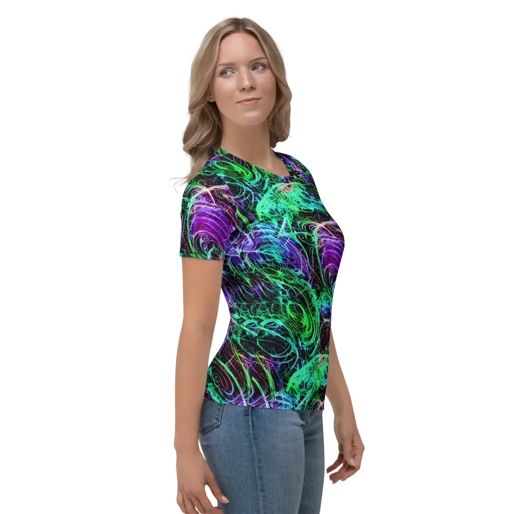 Midnight Bioflux on Women's Crew Neck T-Shirt — Right