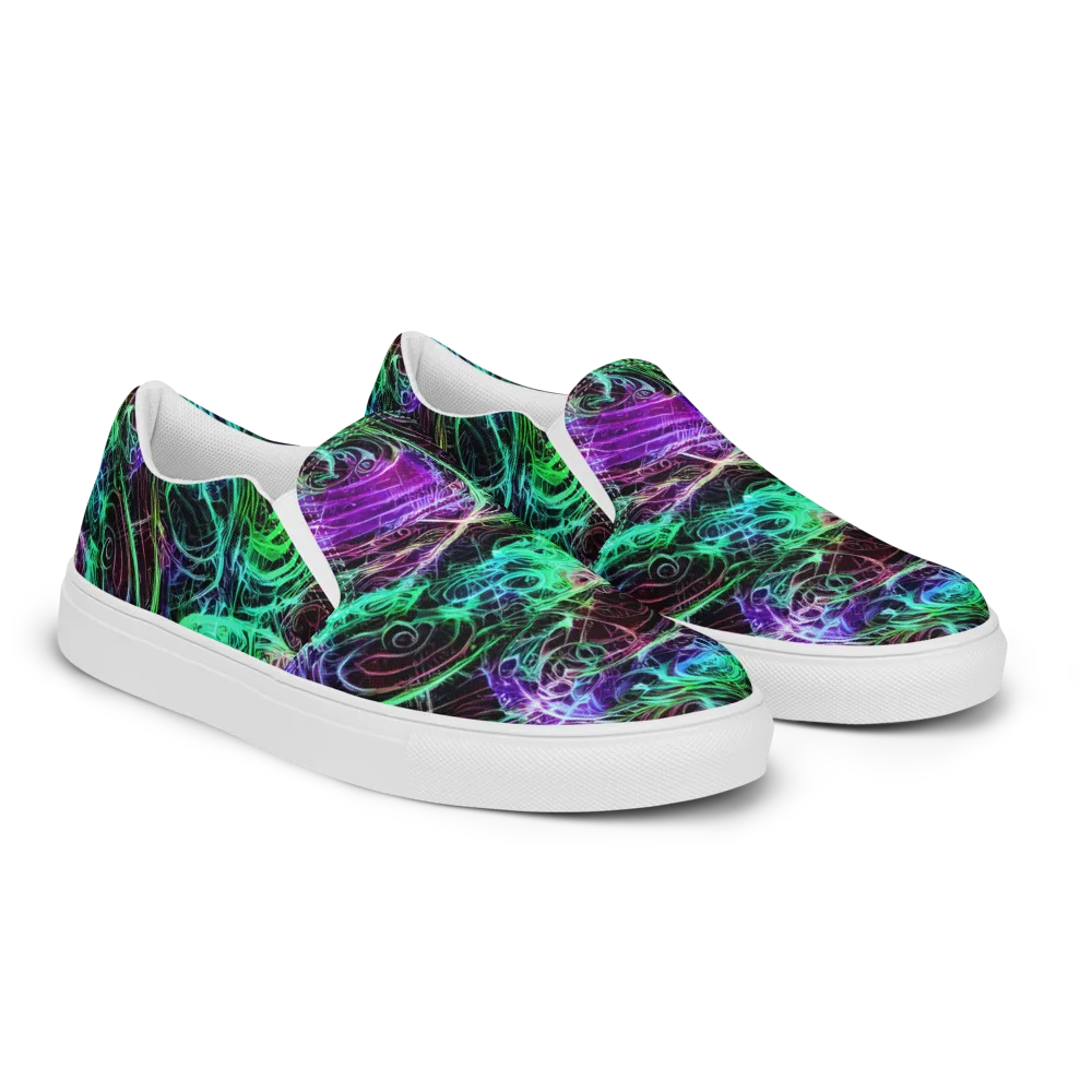 Midnight Bioflux on Men's Slip-On Canvas Shoes — Right Front