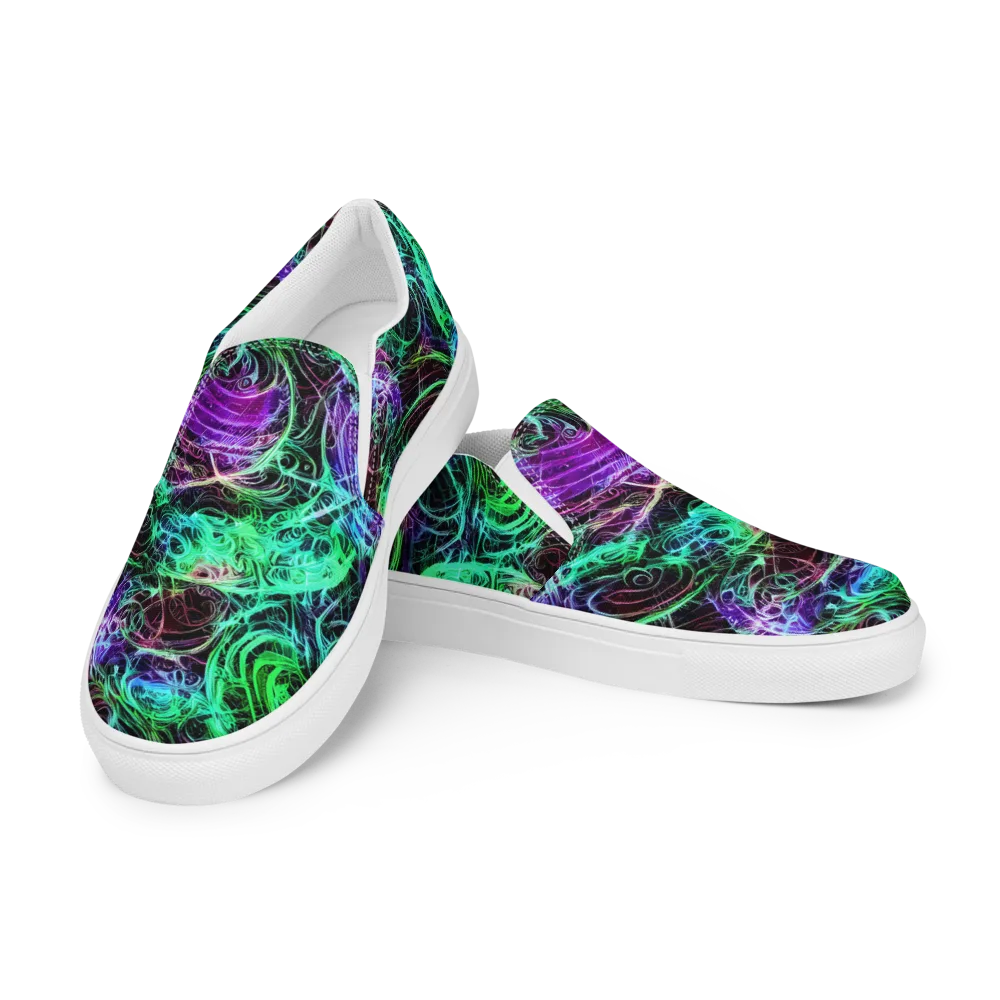 Midnight Bioflux on Men's Slip-On Canvas Shoes — Left Front