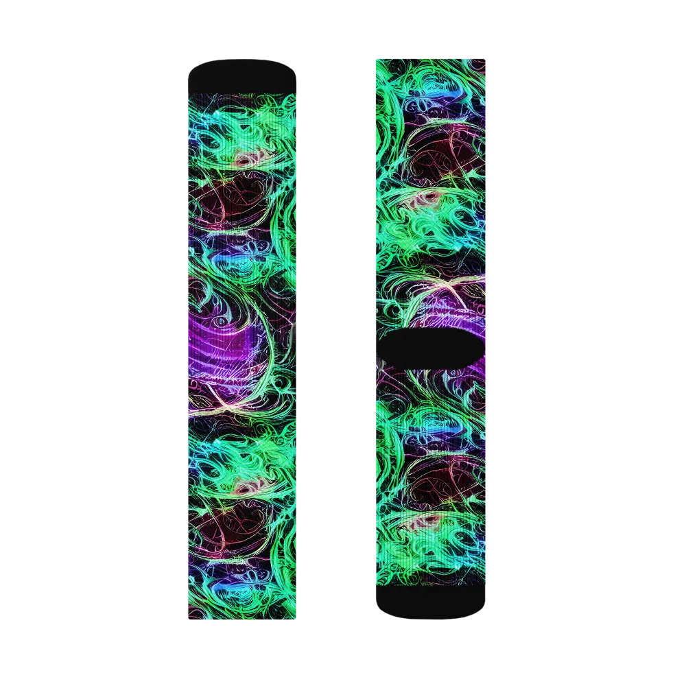 Midnight Bioflux on Socks — Right Sock
