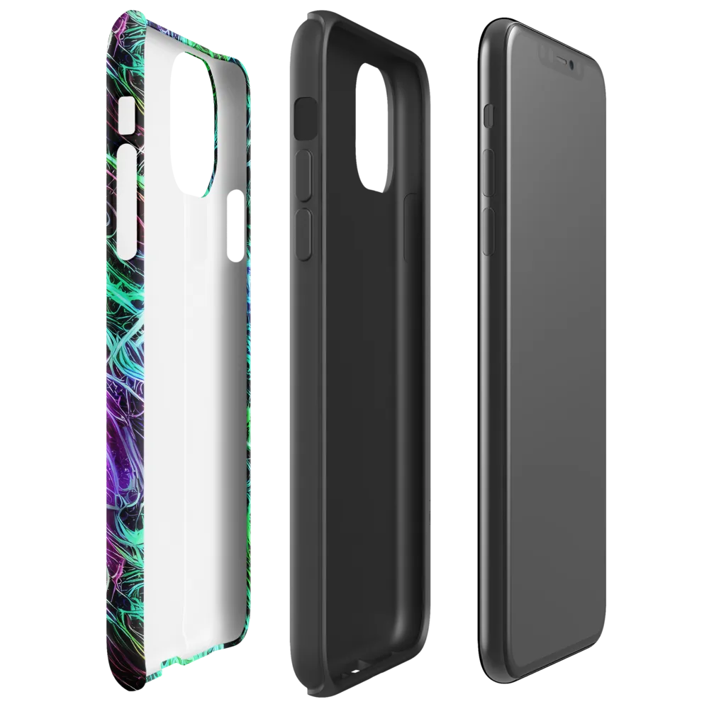 Midnight Bioflux on Tough Case for iPhone® — Right