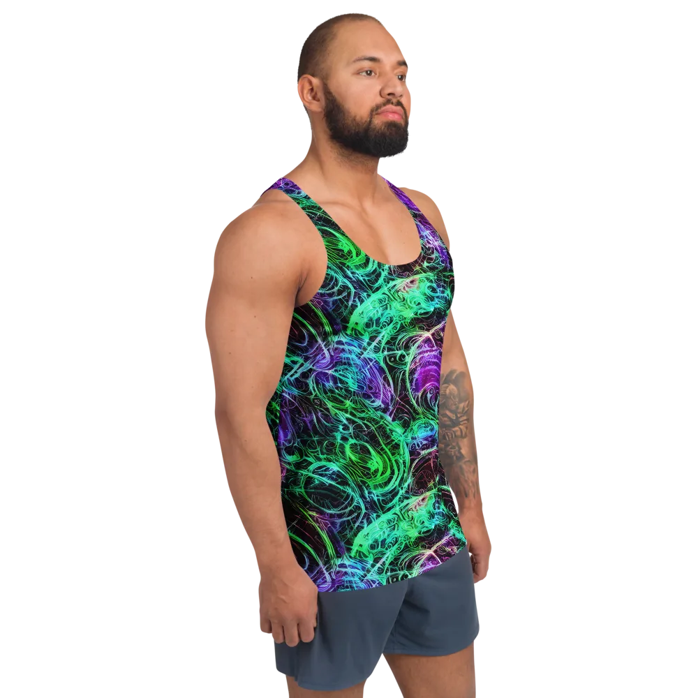 Midnight Bioflux on Men's Tank Top — Right Front