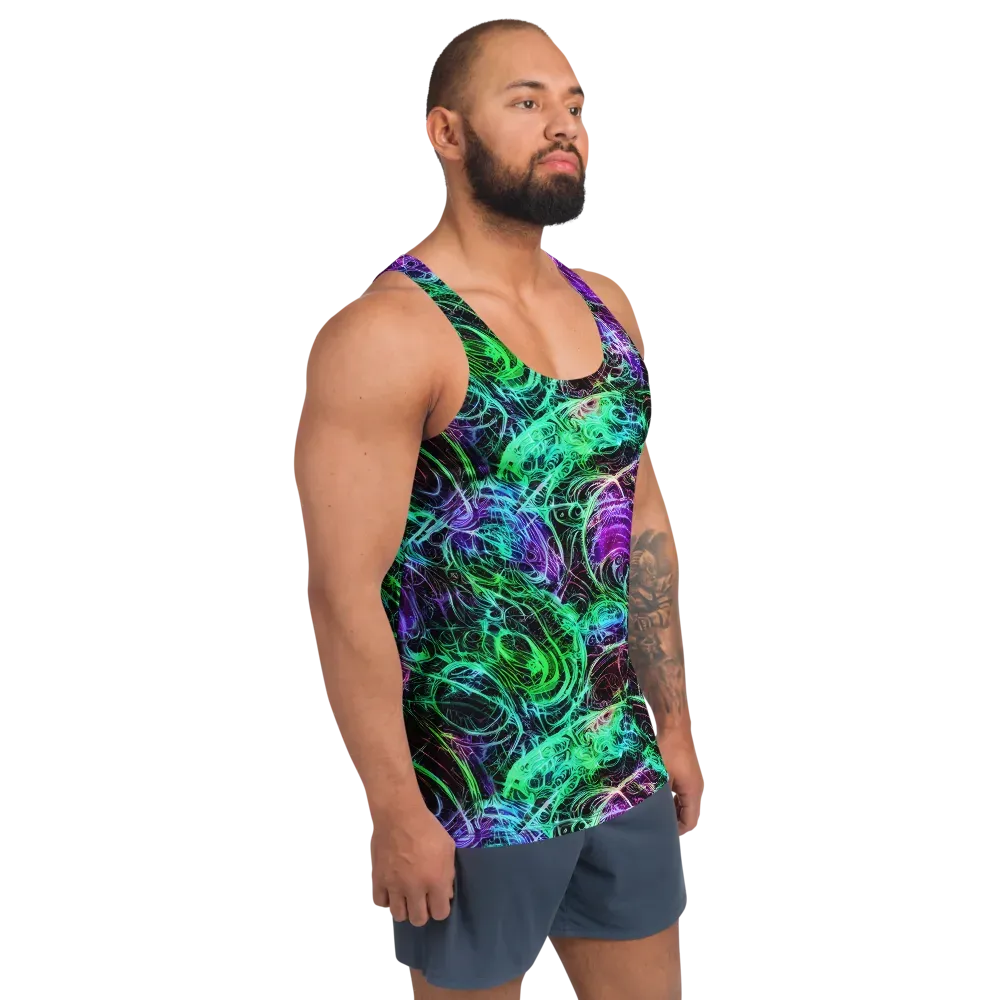 Midnight Bioflux on Men's Tank Top — Right Front