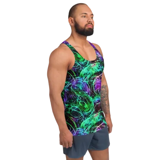 Midnight Bioflux on a Men's Tank Top
