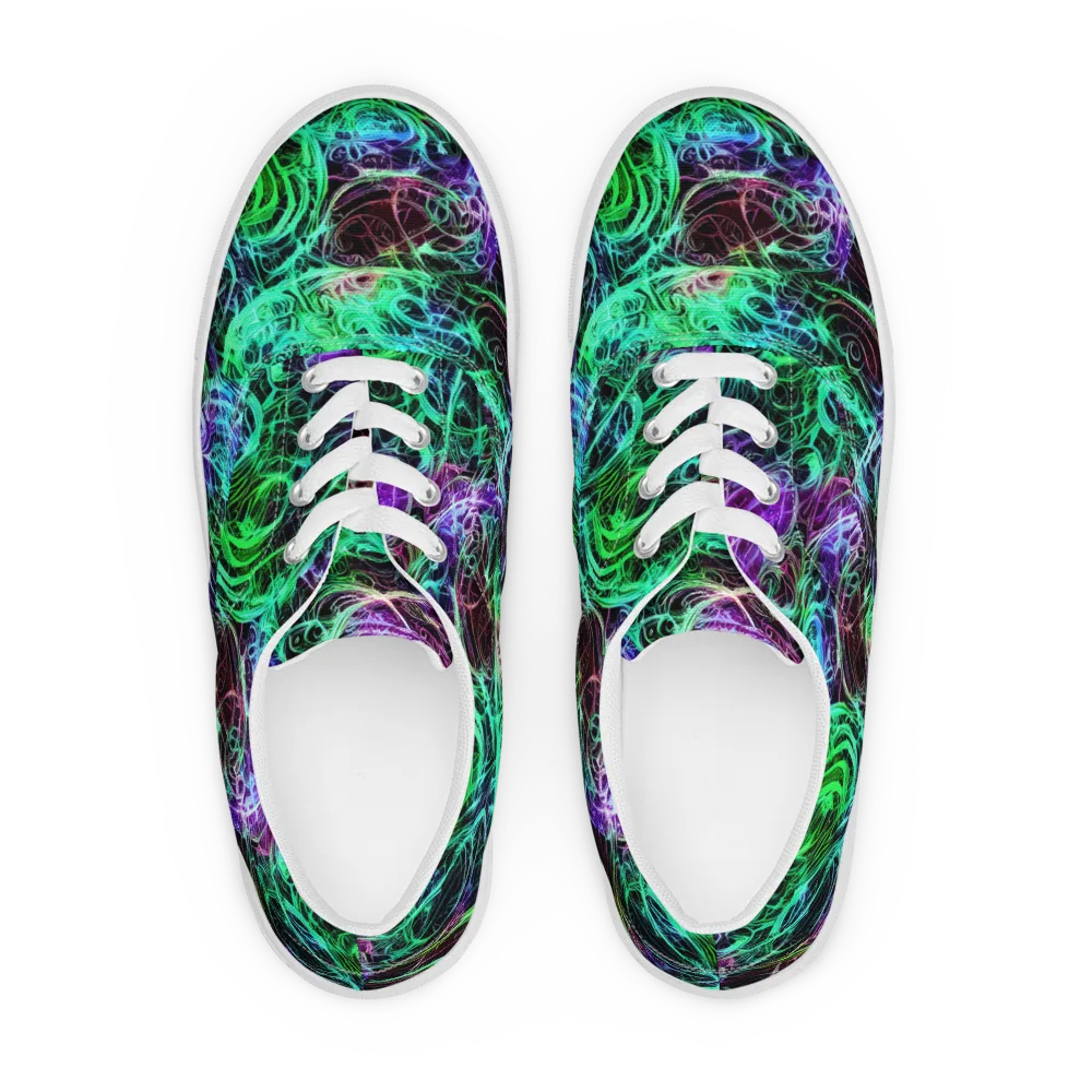 Midnight Bioflux on Men's Lace-Up Canvas Shoes — Front