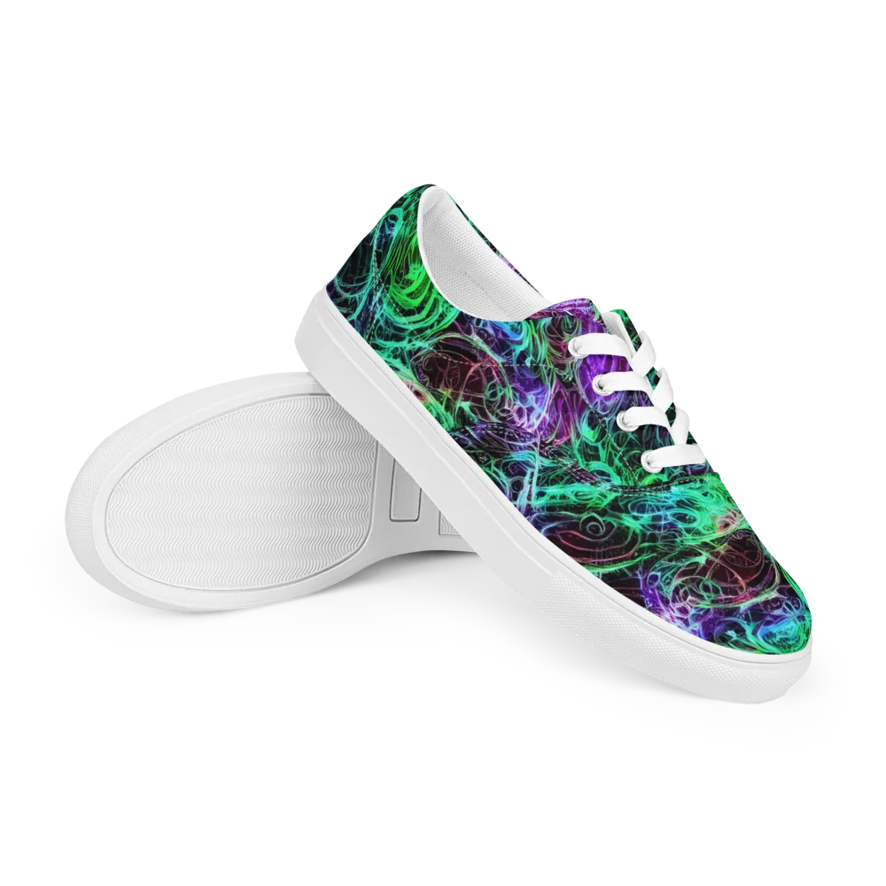 Midnight Bioflux on Men's Lace-Up Canvas Shoes — Right Front