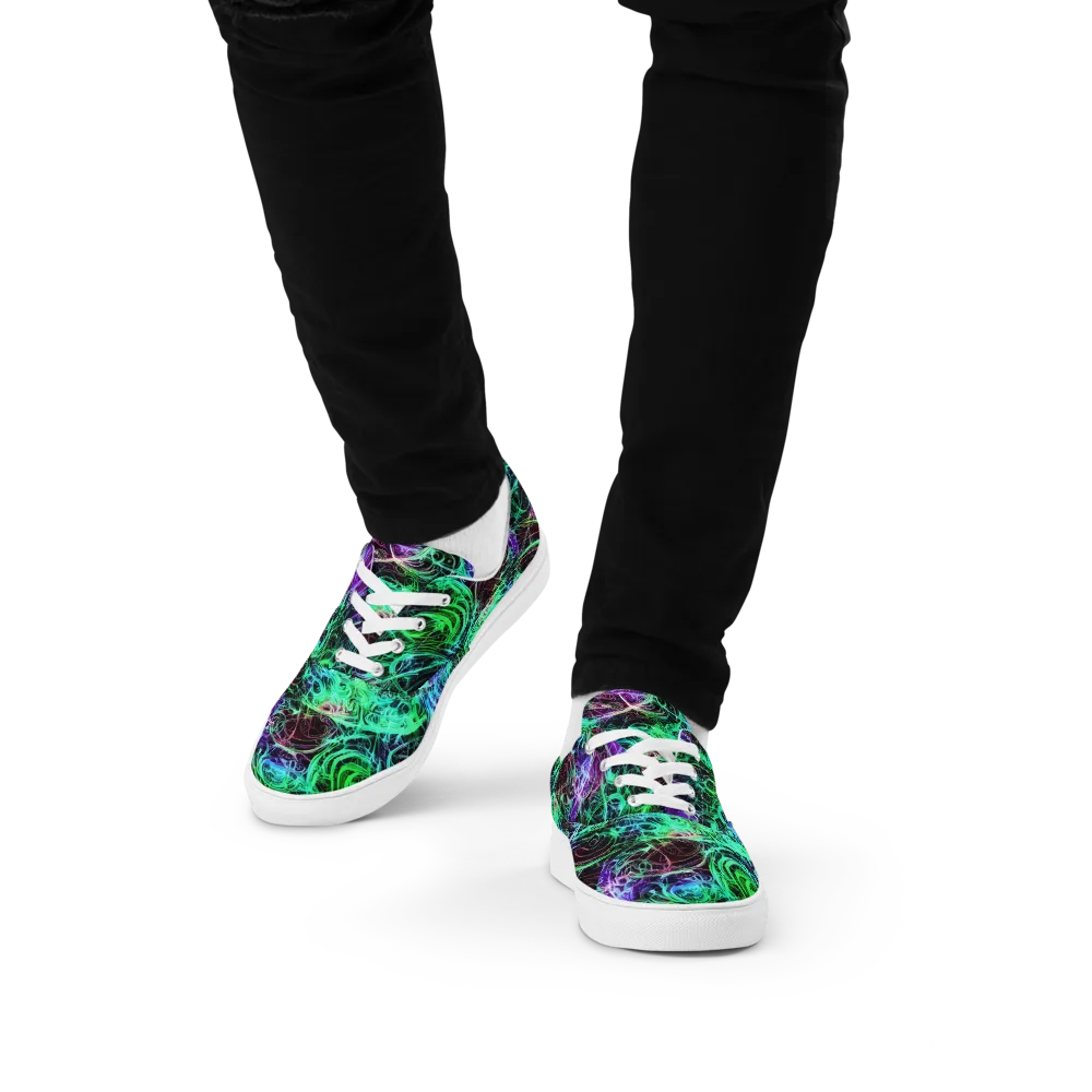 Midnight Bioflux on Men's Lace-Up Canvas Shoes — Front