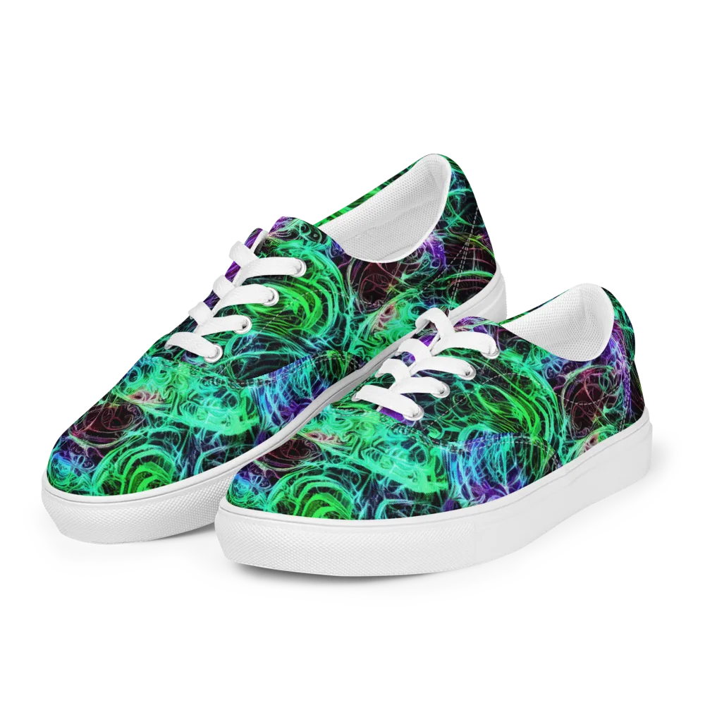 Midnight Bioflux on Men's Lace-Up Canvas Shoes — Left Front
