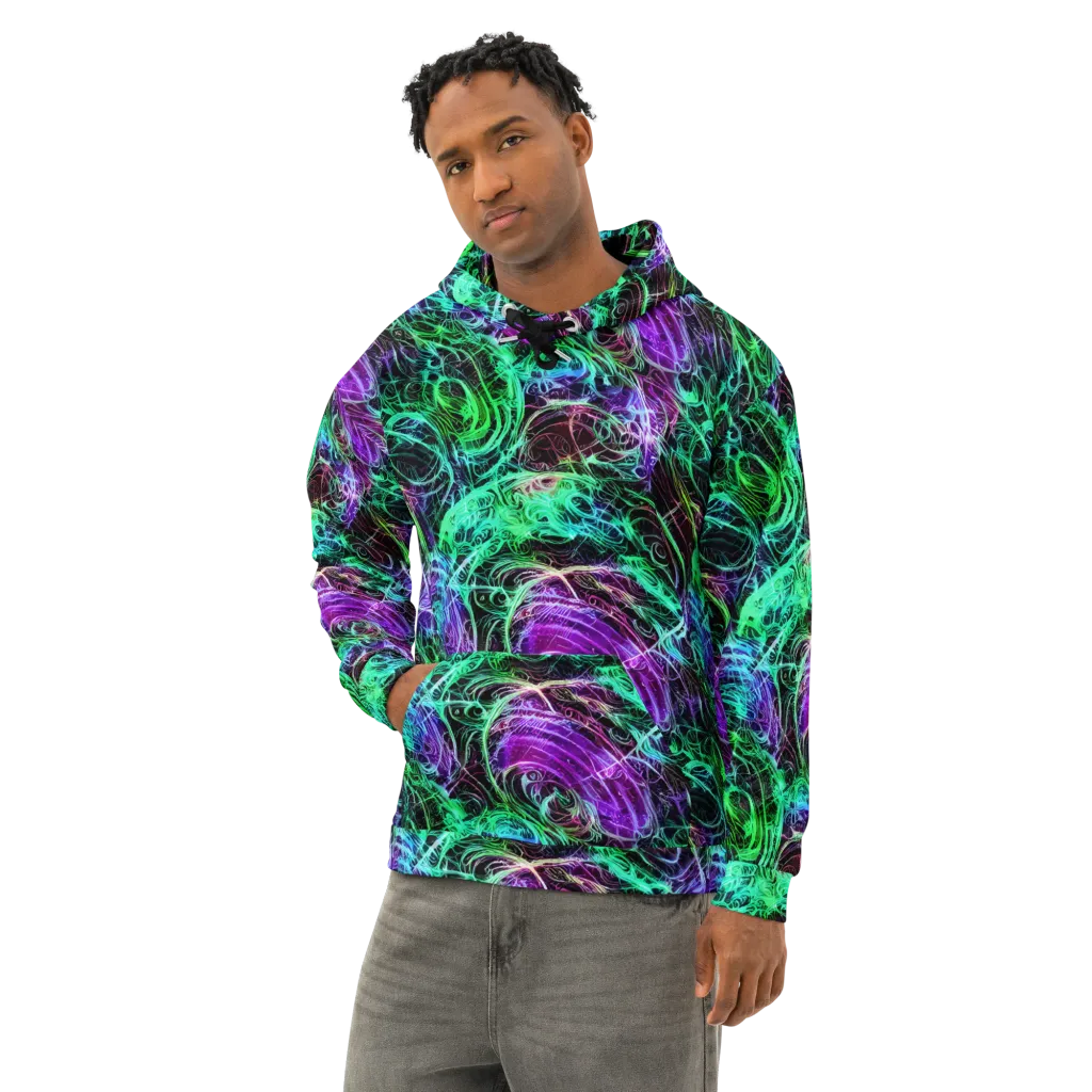 Midnight Bioflux on Cotton Hoodie — Left Front