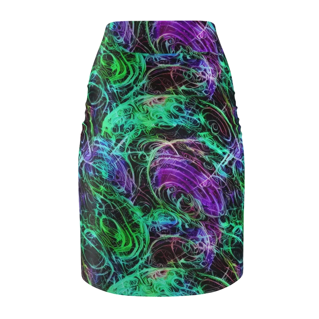 Midnight Bioflux on Pencil Skirt — Back
