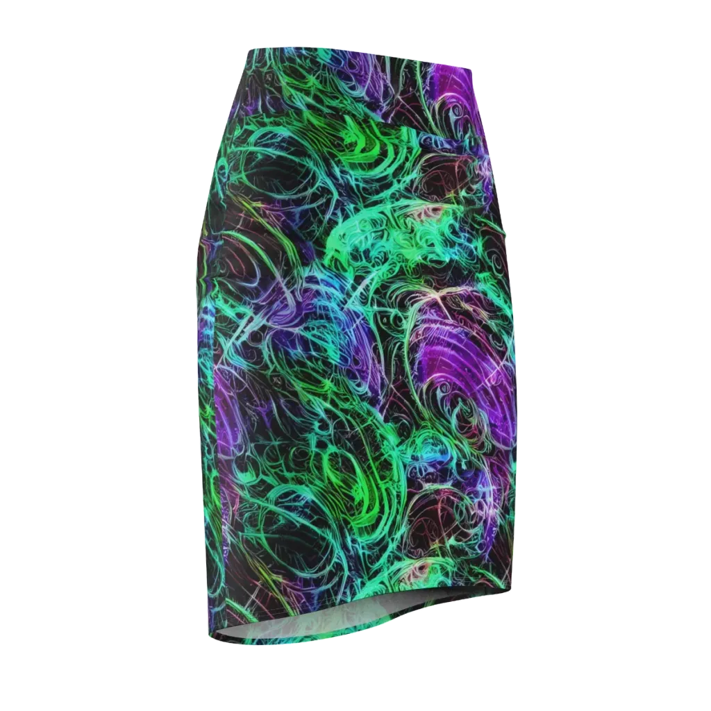 Midnight Bioflux on Pencil Skirt — Front Side