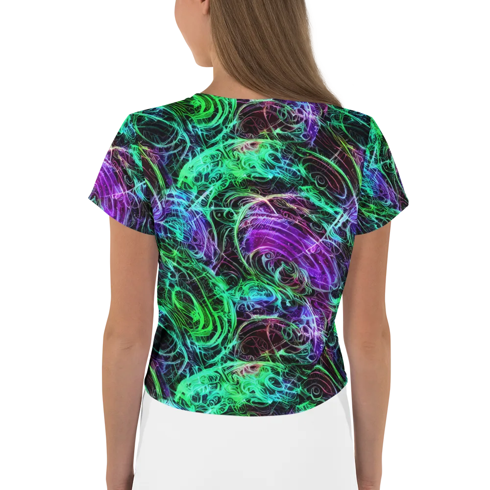 Midnight Bioflux on Crop Tee — Back