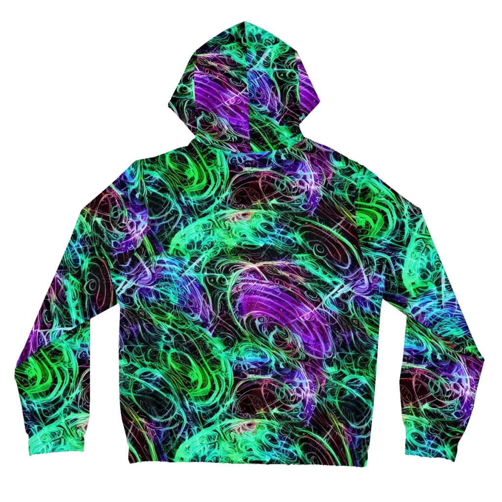 Midnight Bioflux on Women's Full-Zip Hoodie — Back