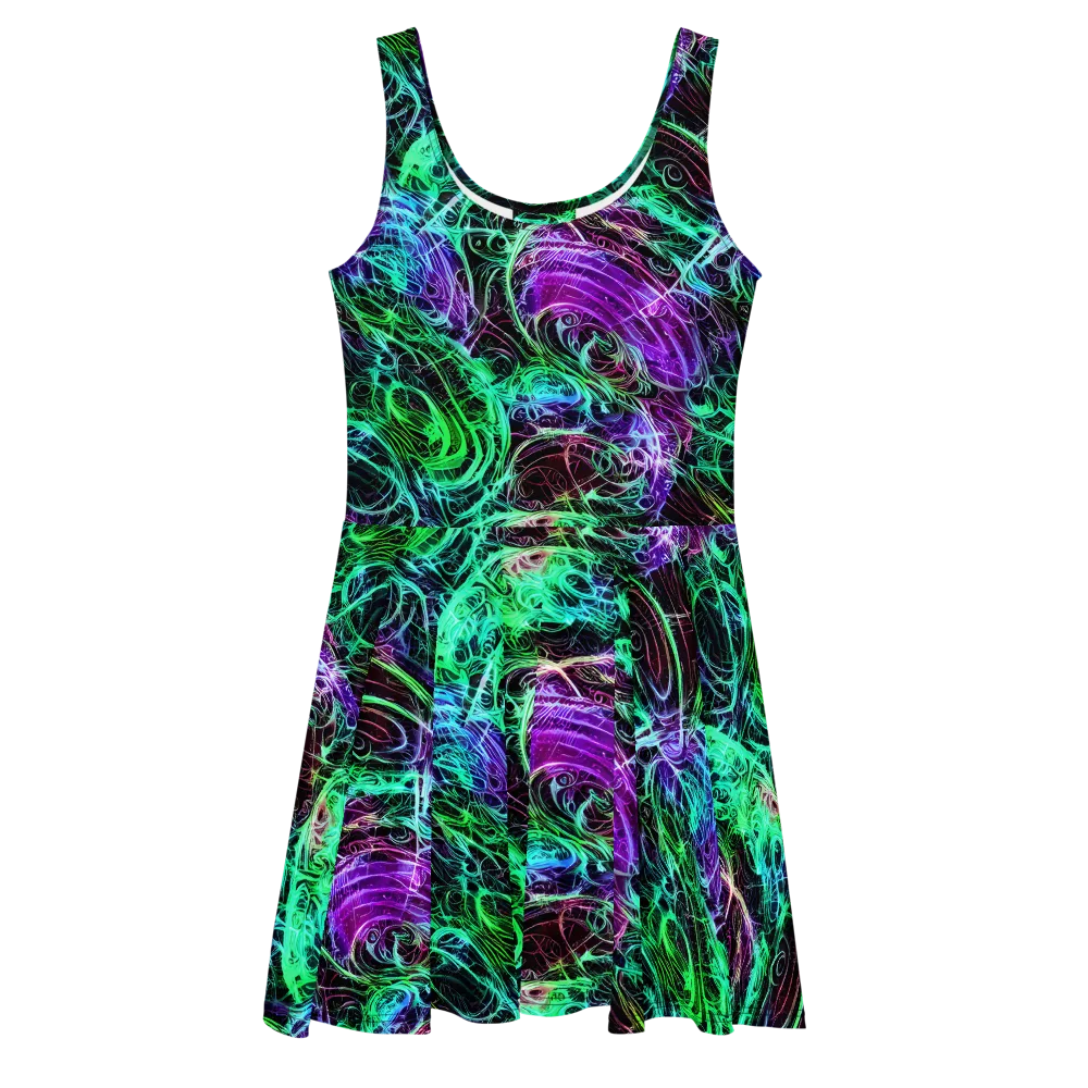 Midnight Bioflux on Skater Dress — Front