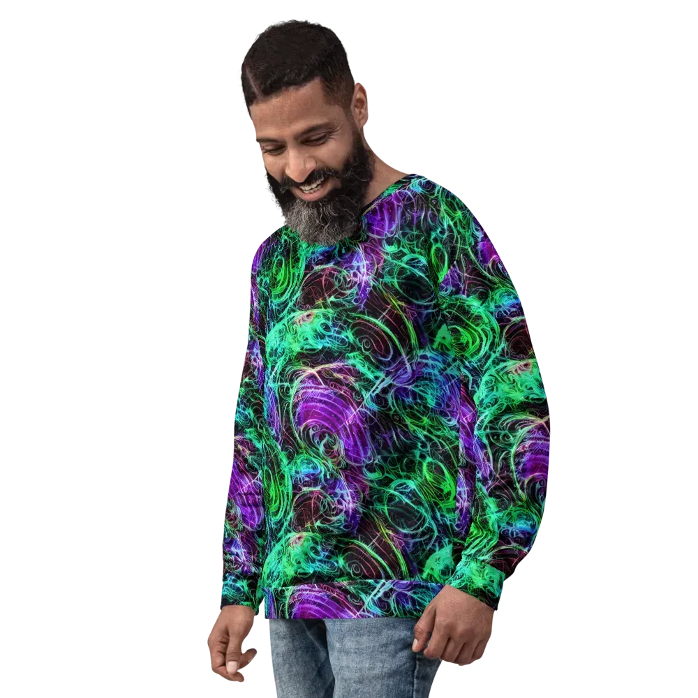 Midnight Bioflux on Sweatshirt — Left Front
