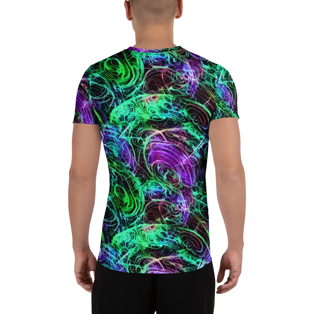 Midnight Bioflux on Men's Athletic T-Shirt — Back