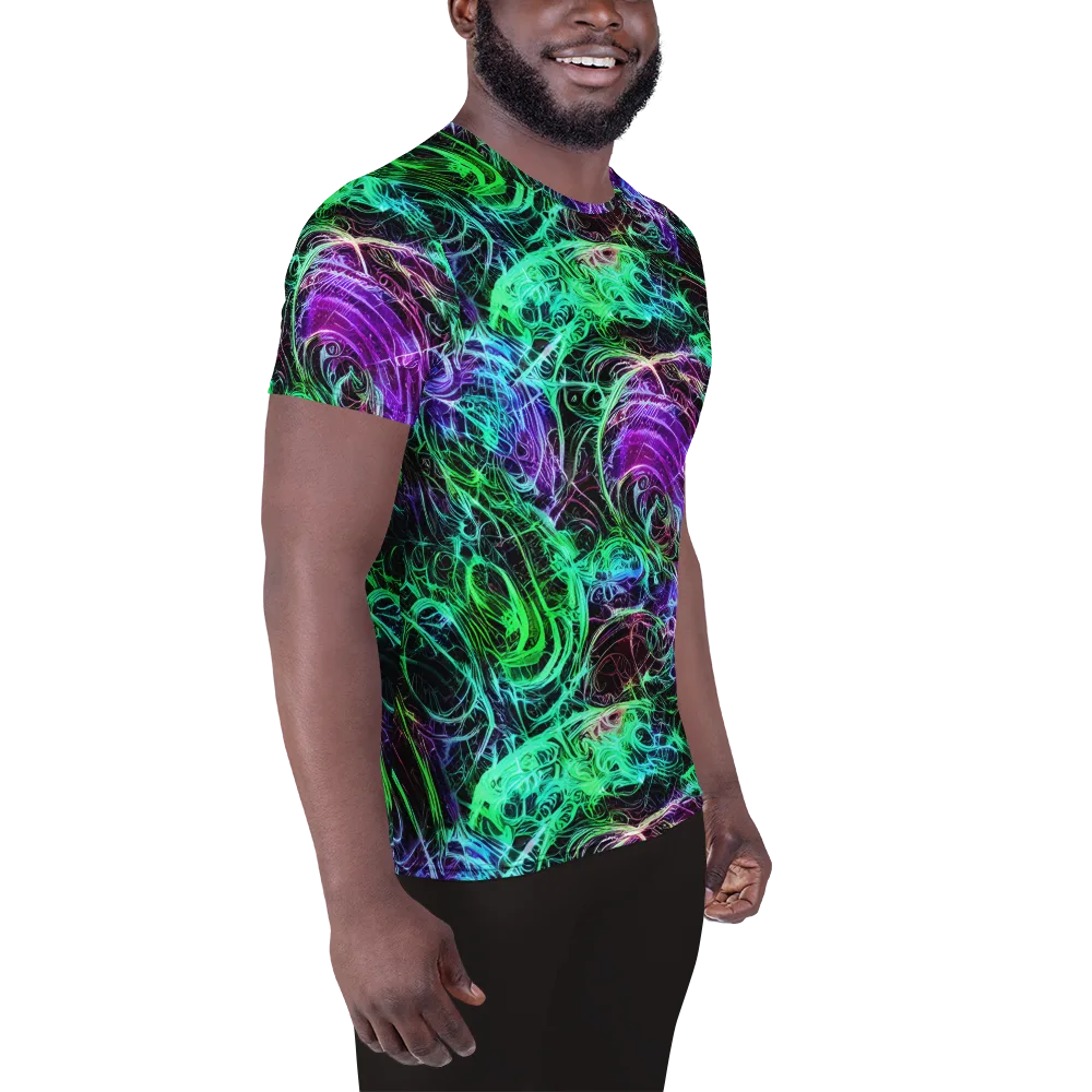 Midnight Bioflux on Men's Athletic T-Shirt — Right