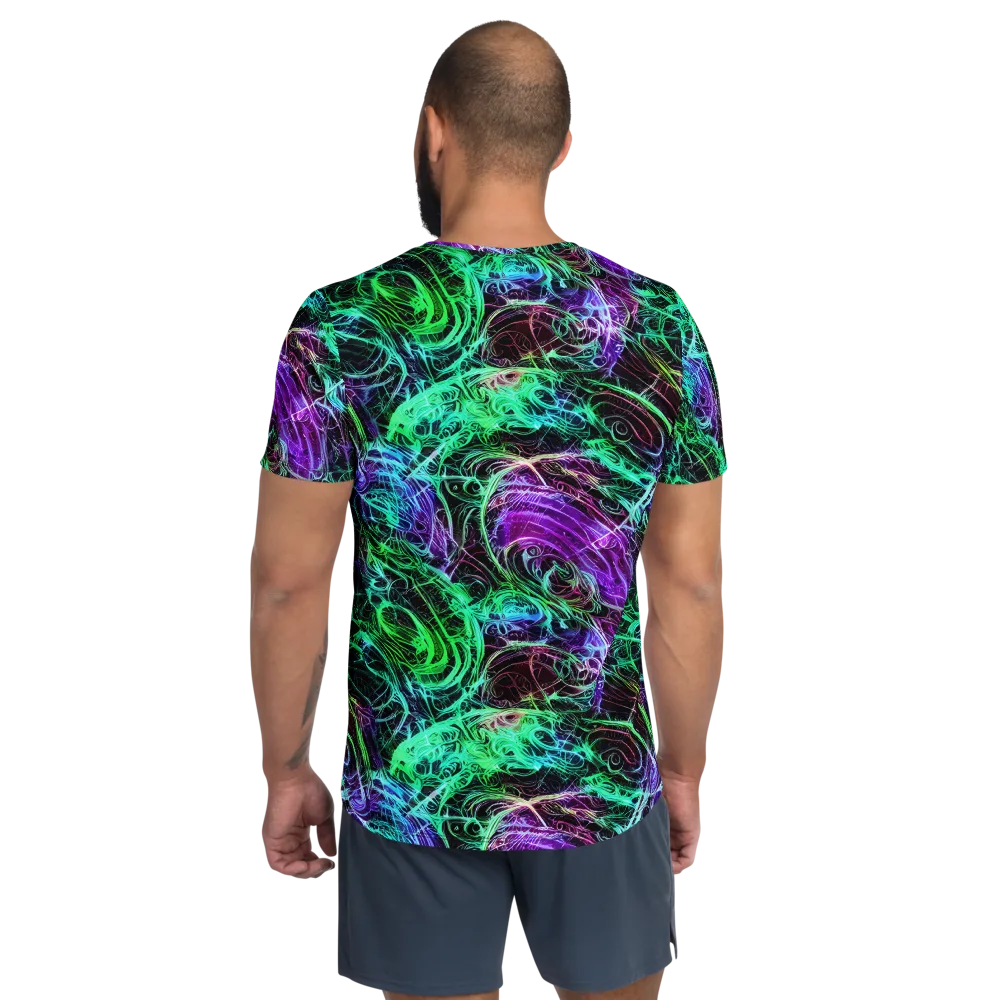 Midnight Bioflux on Men's Athletic T-Shirt — Back