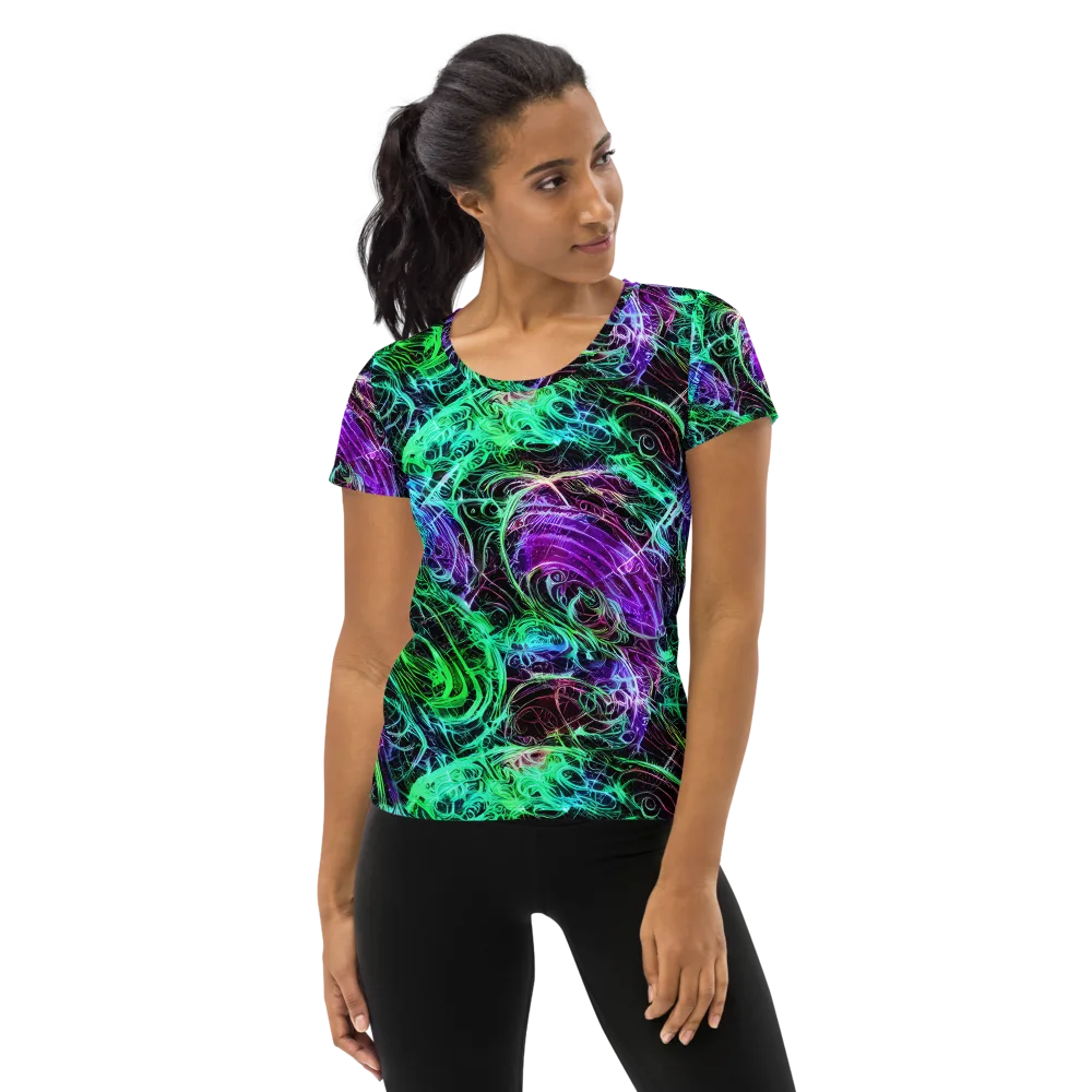 Midnight Bioflux on Women's Athletic T-Shirt — Front