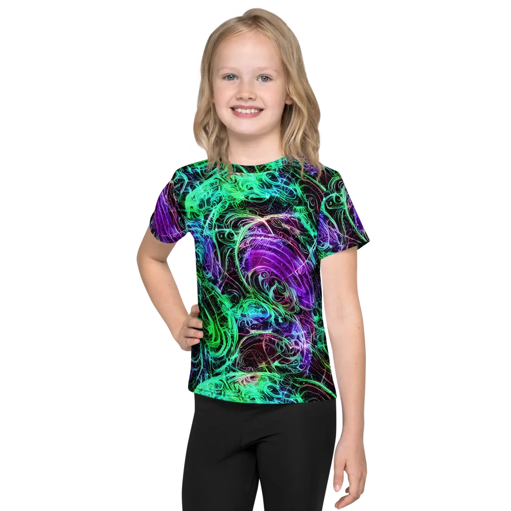 Midnight Bioflux on Kids Crew Neck T-Shirt — Front