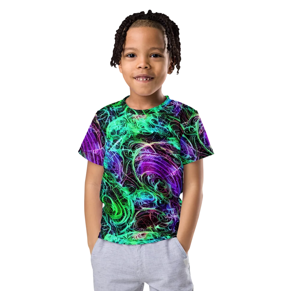 Midnight Bioflux on Kids Crew Neck T-Shirt — Front