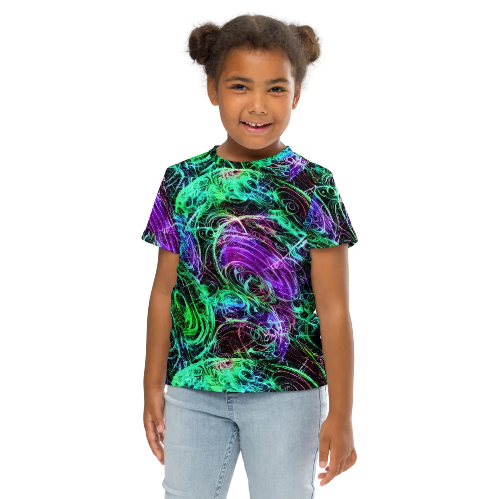 Midnight Bioflux on Kids Crew Neck T-Shirt — Front