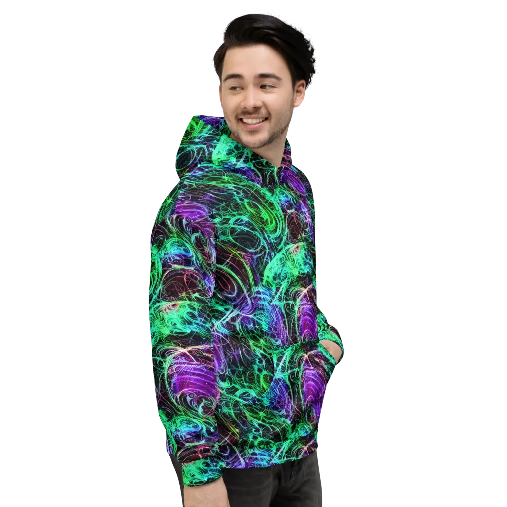 Midnight Bioflux on Hoodie — Right