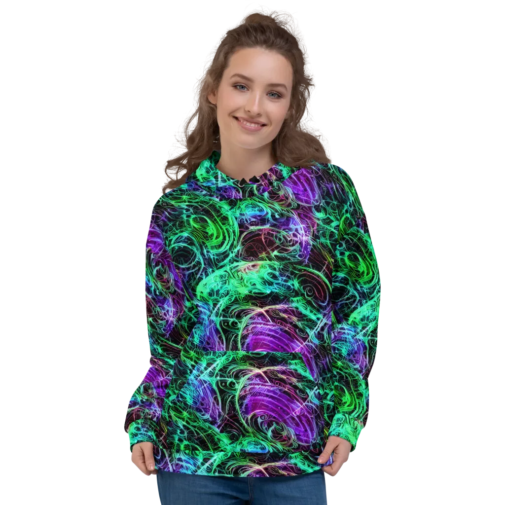 Midnight Bioflux on Hoodie — Front