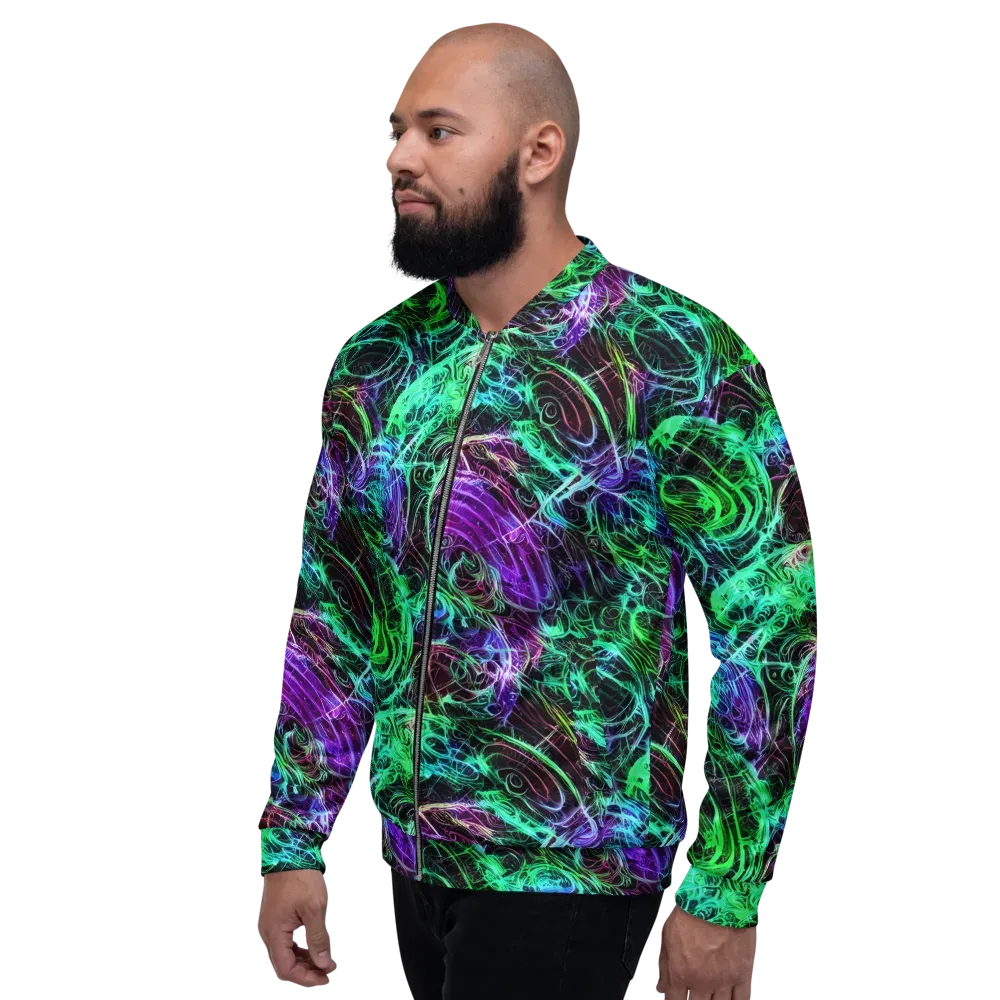 Midnight Bioflux on Bomber Jacket — Left