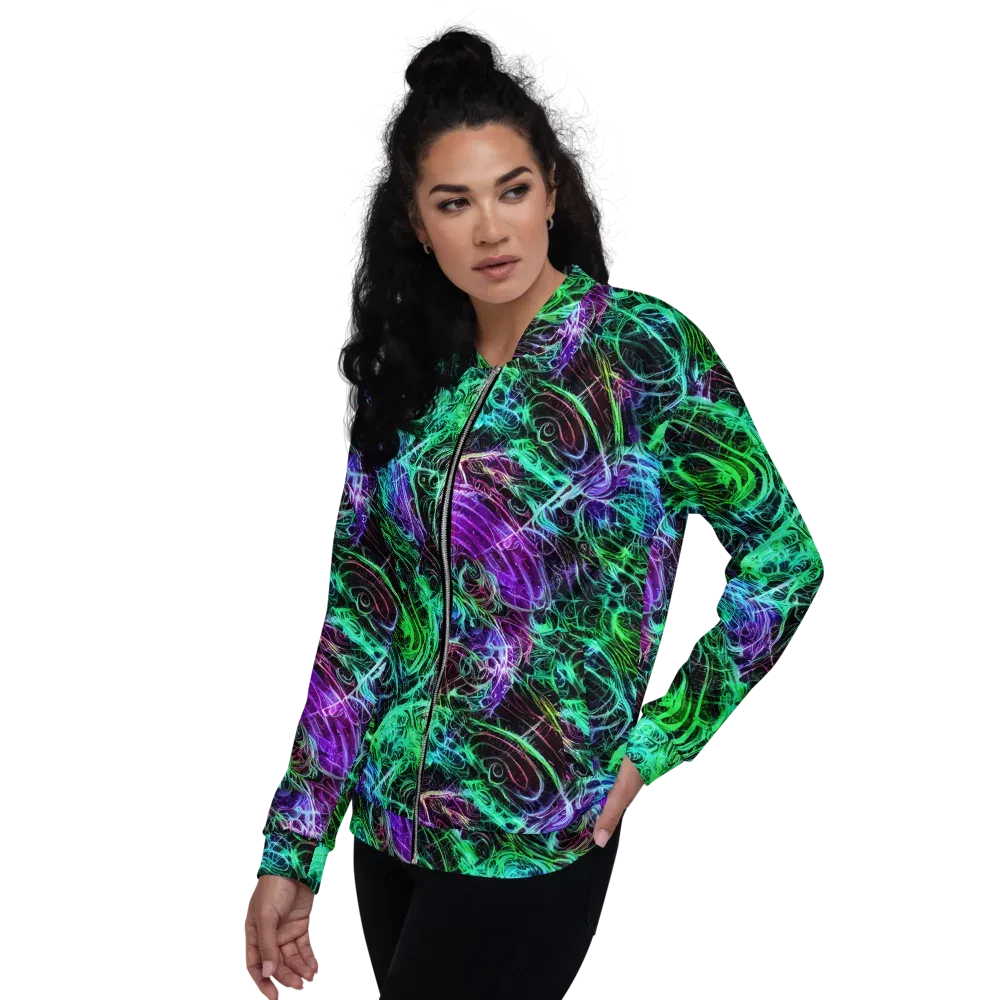 Midnight Bioflux on Bomber Jacket — Left