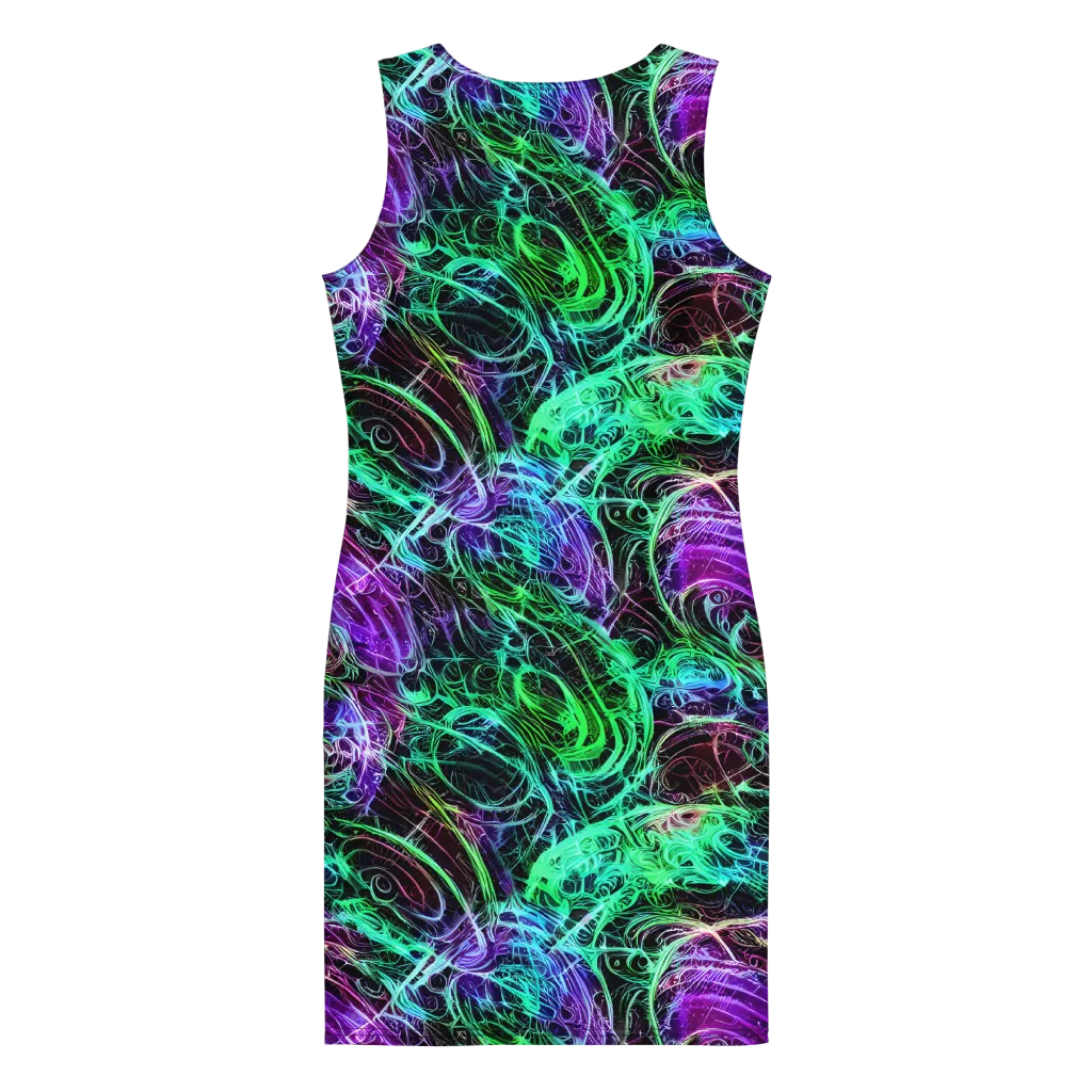Midnight Bioflux on Bodycon Dress — Back