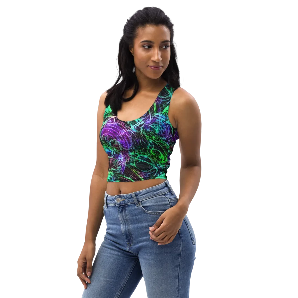 Midnight Bioflux on Crop Top — Left Front
