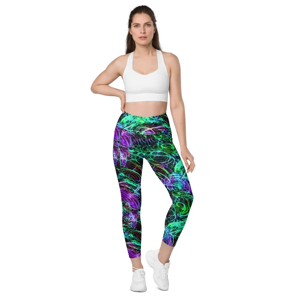 Midnight Bioflux on Leggings with Pockets — Front