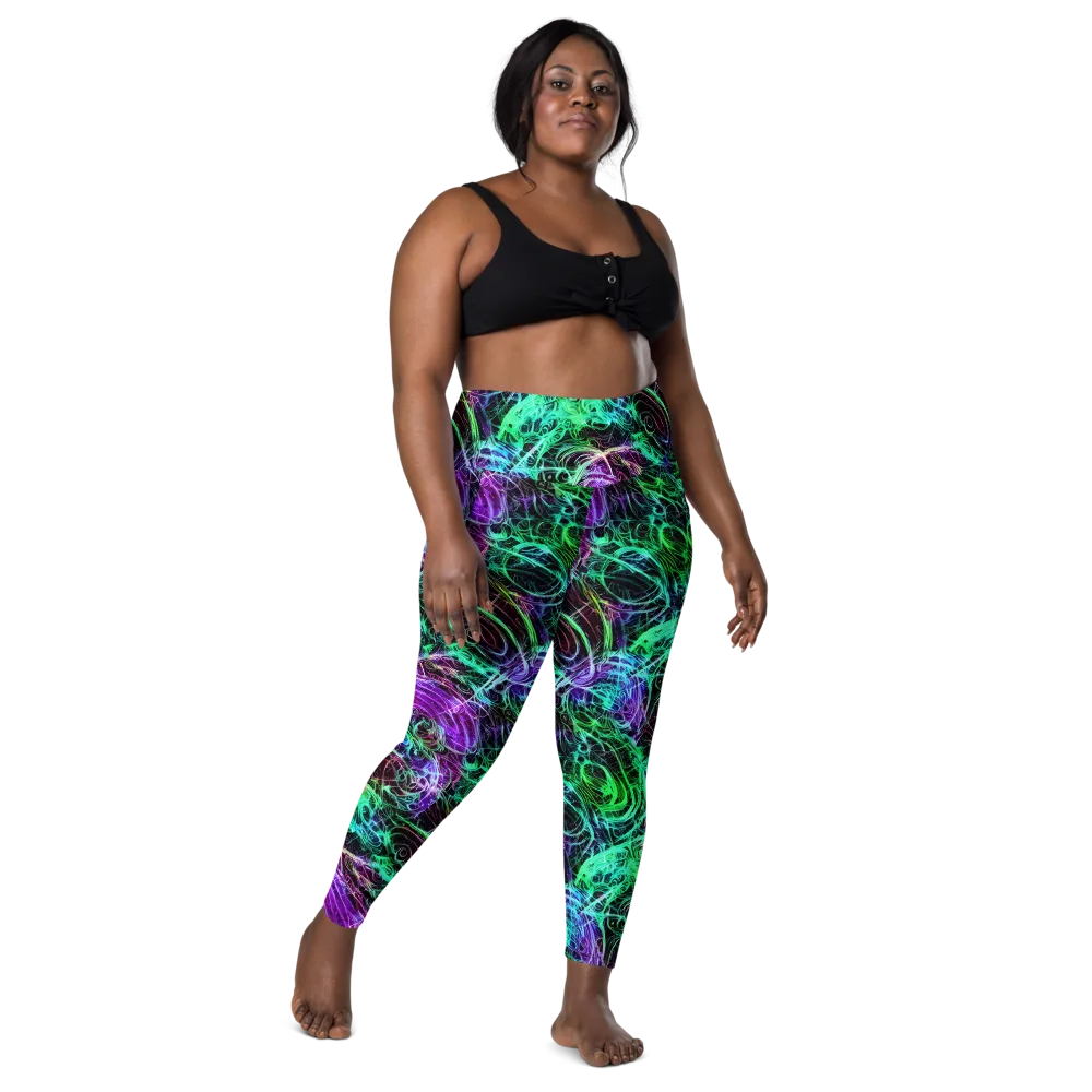 Midnight Bioflux on Leggings with Pockets — Front