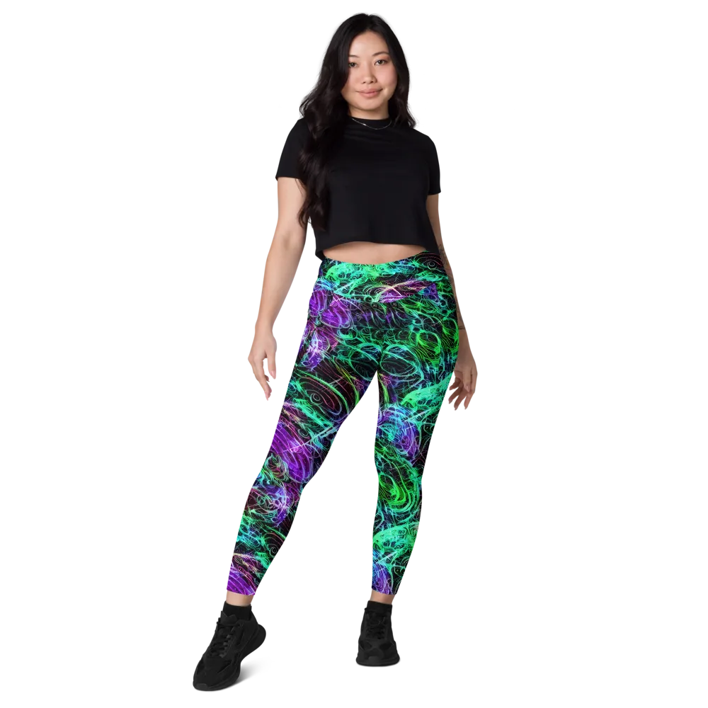 Midnight Bioflux on Leggings with Pockets — Front