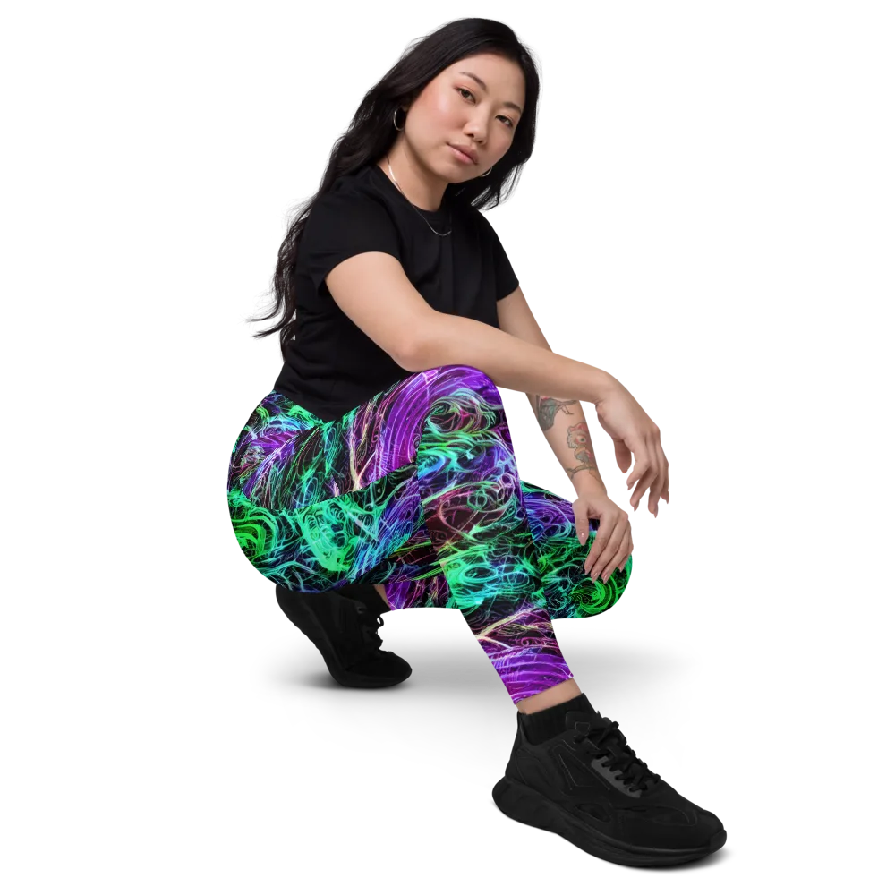 Midnight Bioflux on Leggings with Pockets — Right Front