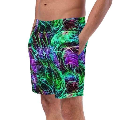 Midnight Bioflux on a Swim Trunks