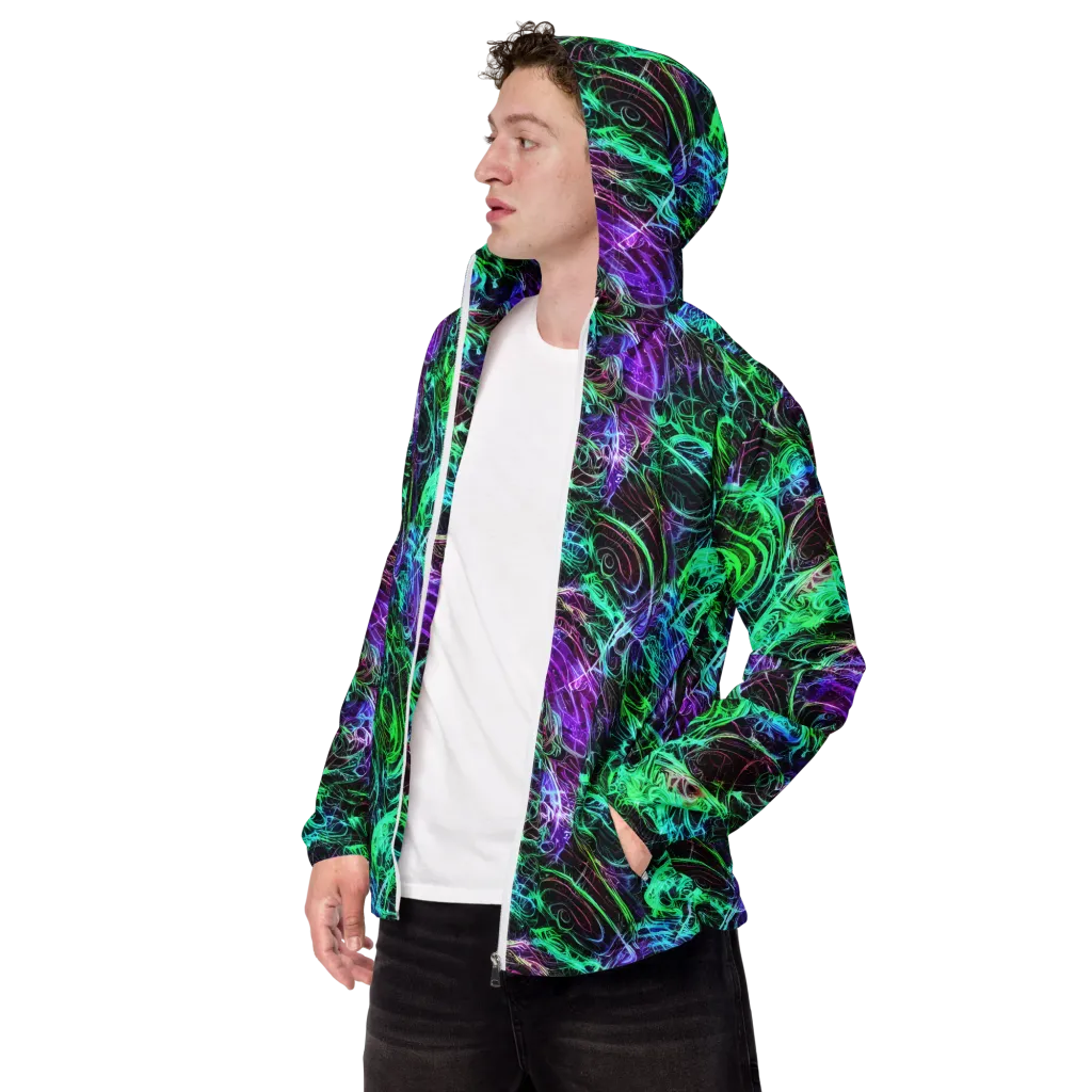 Midnight Bioflux on Men's Windbreaker — Left Front