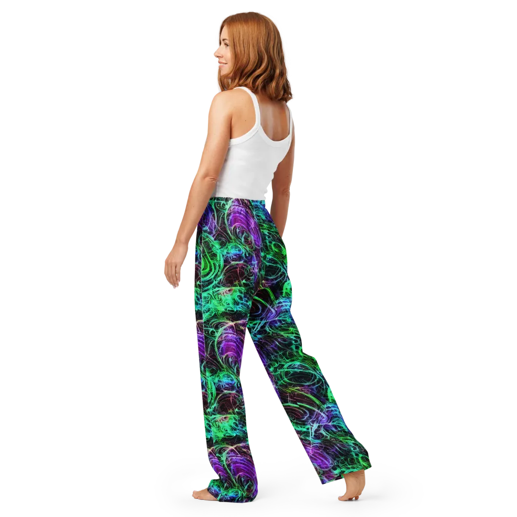 Midnight Bioflux on Women's Pajama Pants — Back