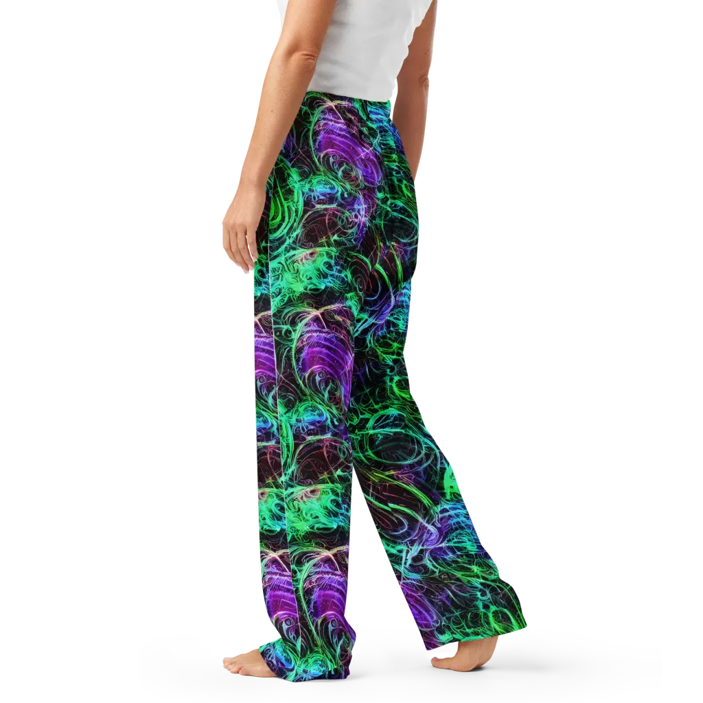 Midnight Bioflux on Women's Pajama Pants — Left