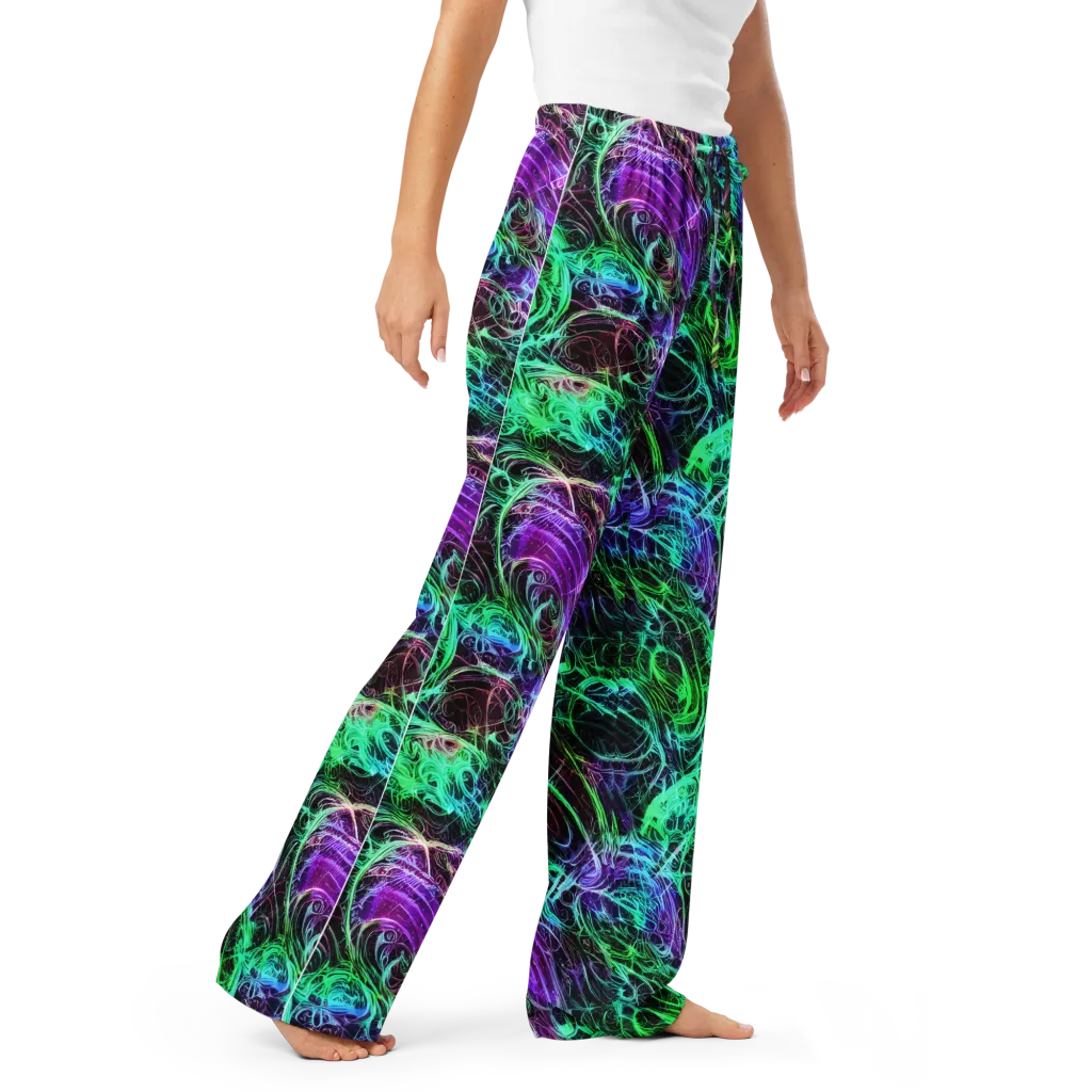 Midnight Bioflux on Women's Pajama Pants — Right Front