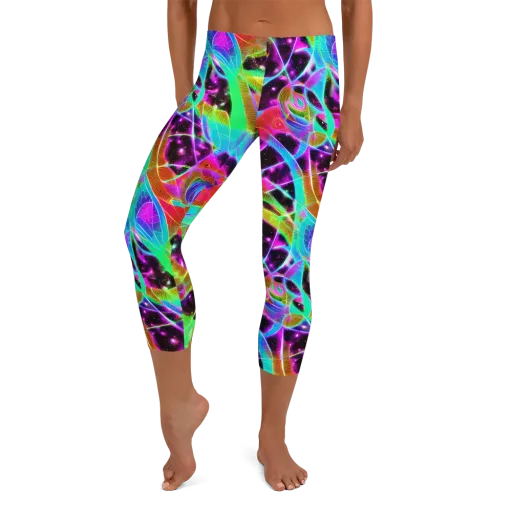 Stellar Jungle on a Capri Leggings