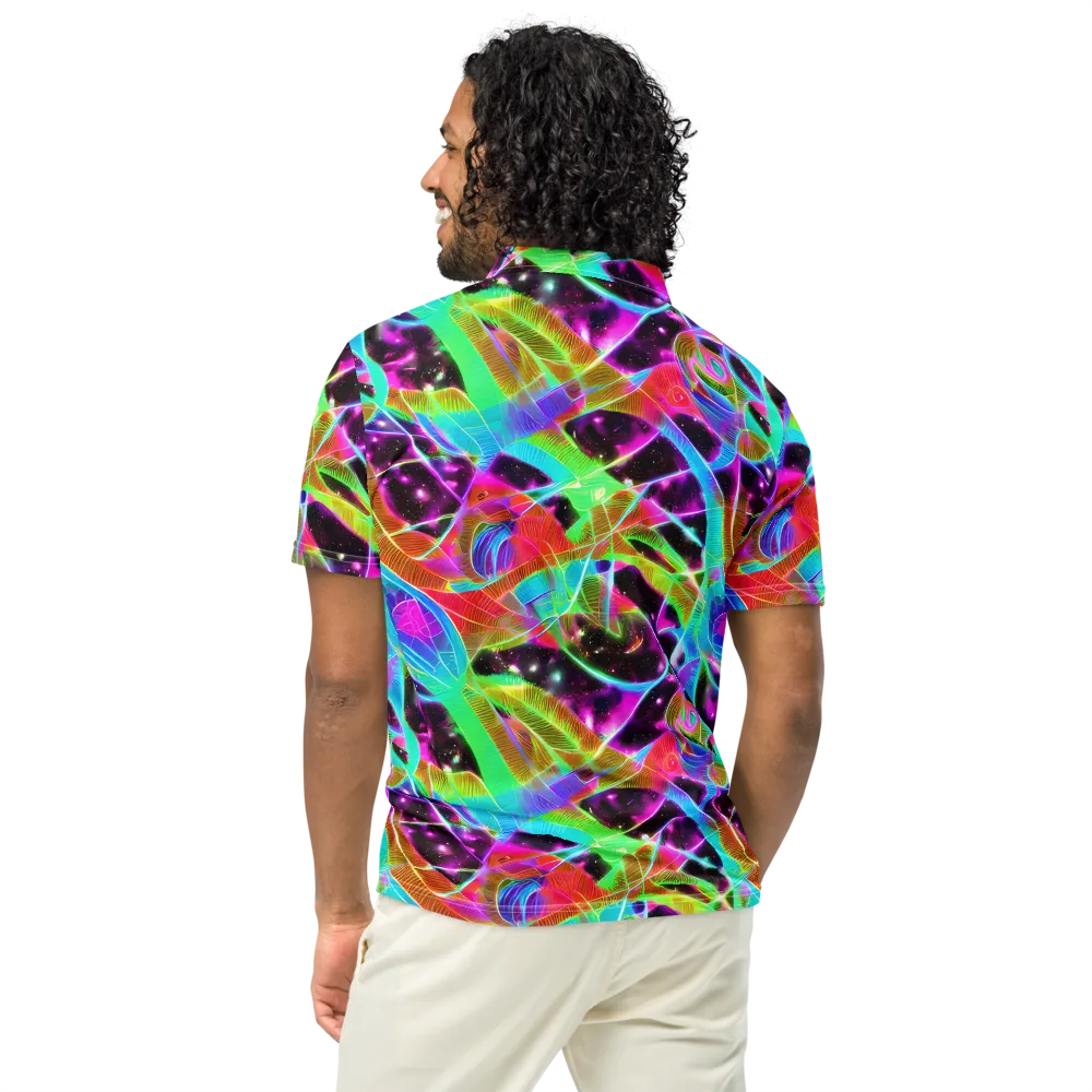 Stellar Jungle on Men's Slim Fit Polo Shirt — Back