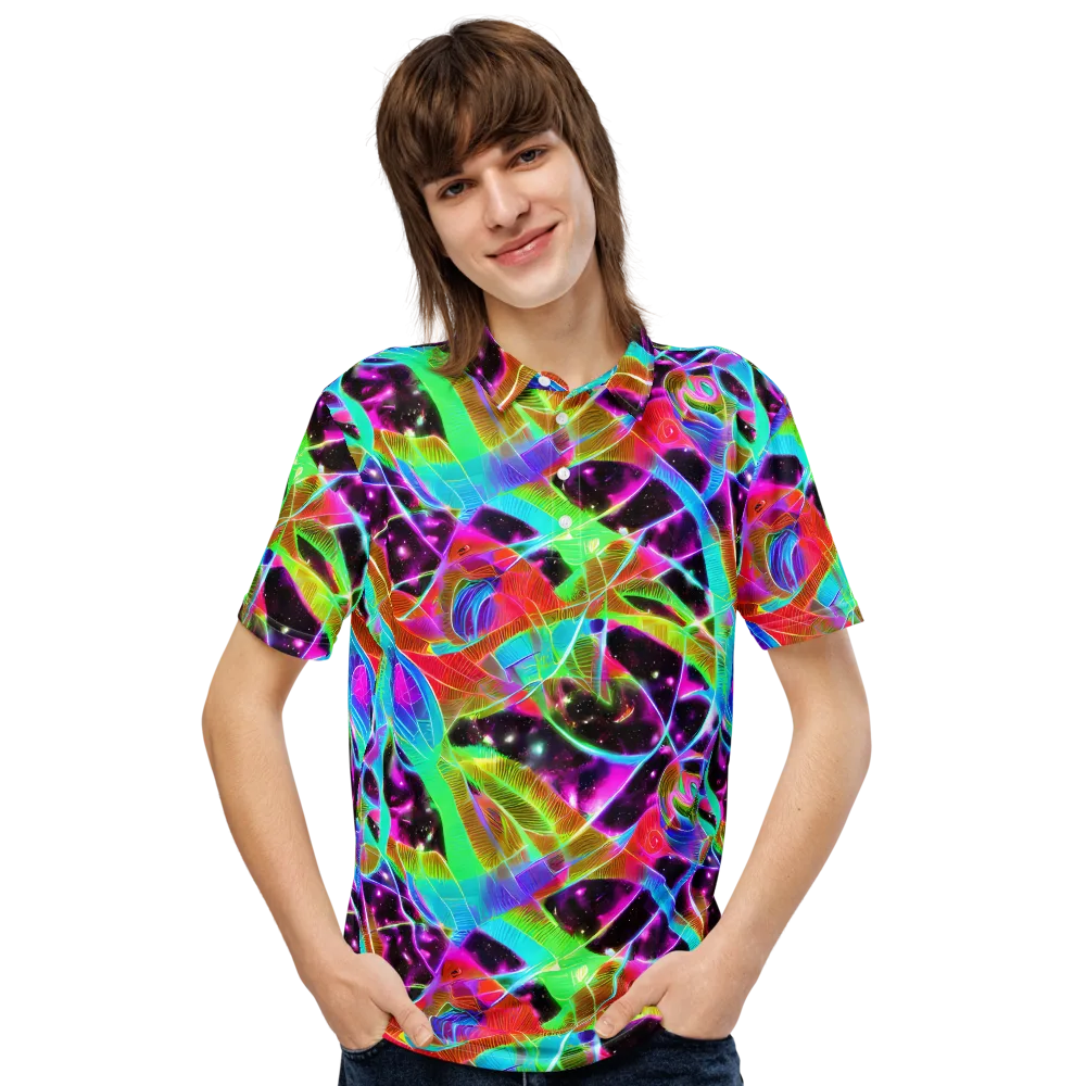 Stellar Jungle on Men's Slim Fit Polo Shirt — Front