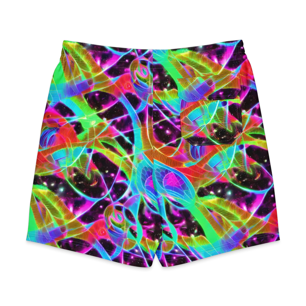 Stellar Jungle on Men's Board Shorts — Back