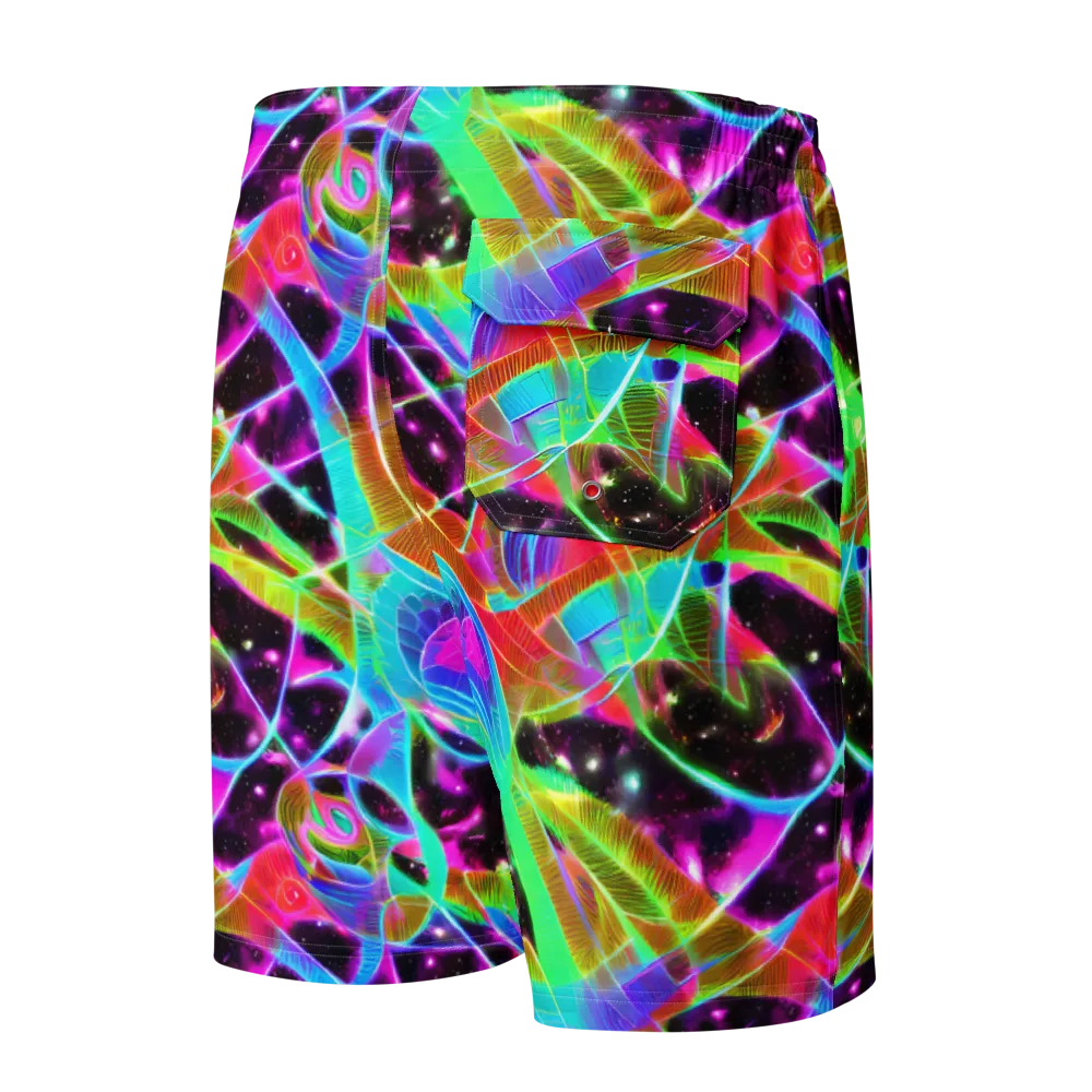 Stellar Jungle on Men's Board Shorts — Back